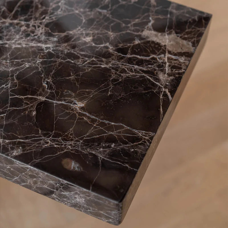 Dream Home Modern Dark Marble Console Table Long Rectangular Top Single Stone Pedestal Elegant Villa Hallway Furniture - Image 5