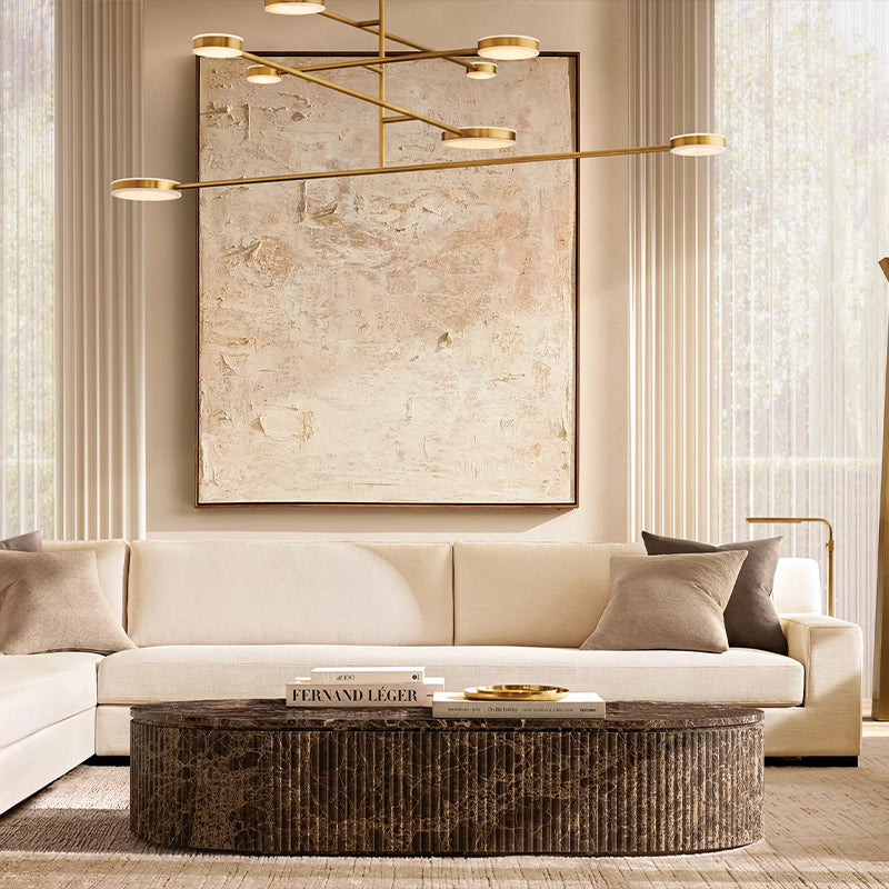Dream Home Travertine Marble Side Table Fluted Cylinder Form Round Top Wabi Sabi Living Room Accent Table - Image 3