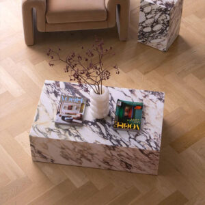 Premium Natural Marble Coffee Table Exclusive Full Solid Low Rectangular Thick Stone Luxury High End Living Room Furniture