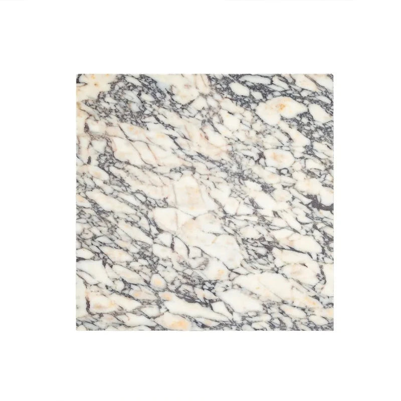 Dream Home Unique Quad Open Slot Square Marble Tea Desk Hand Carved Solid Breccia Marble Neutral Tone Large Family Center Stand - Image 3