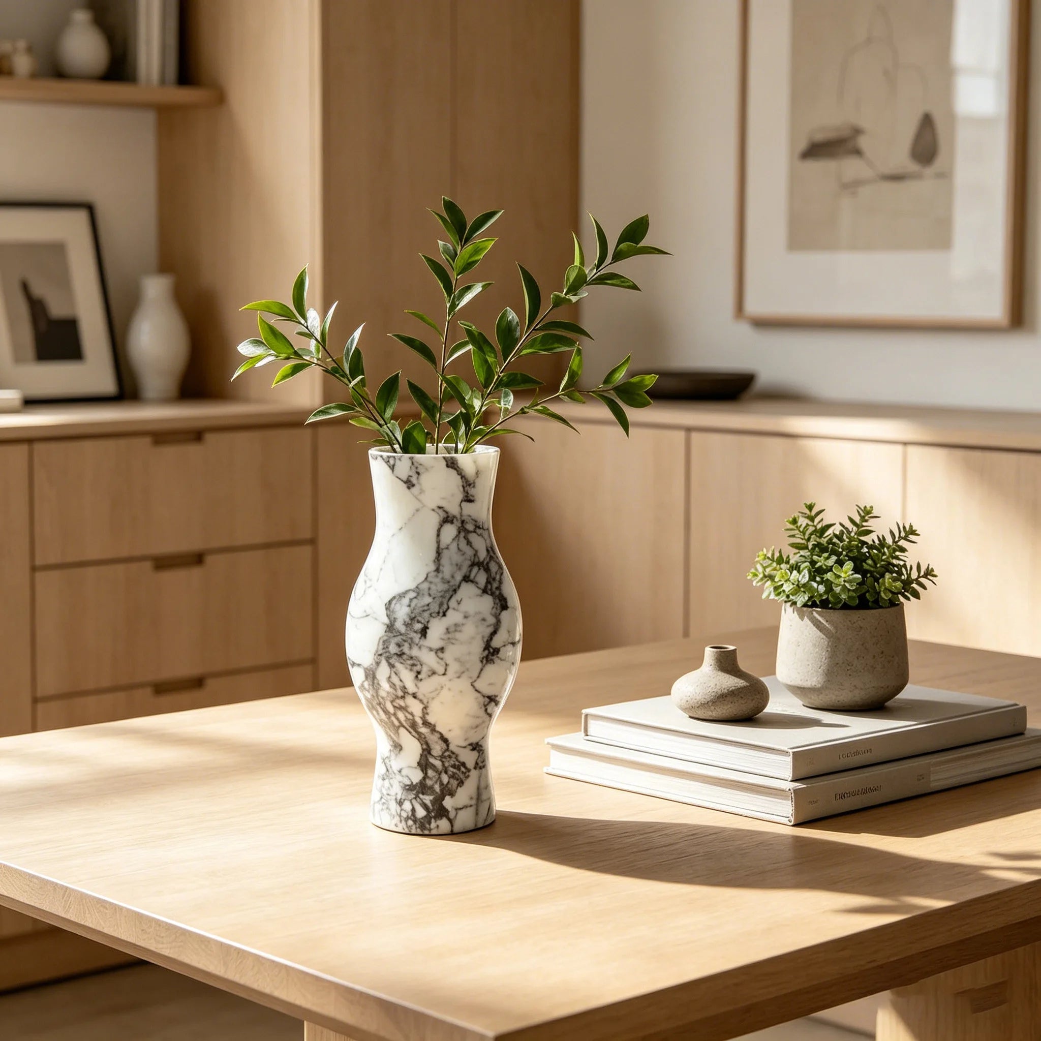 Dream Home Elegant Style Marble Vase Custom Natural Stone Decorative Vase for Hotel Wedding Floral Arrangements Wholesale - Image 5