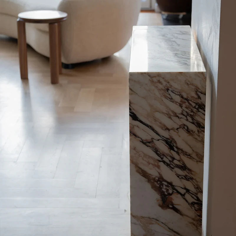 Dream Home Calacatta Viola Marble Console Table Integrated U Shaped Modern Entryway Hallway Accent Table - Image 2