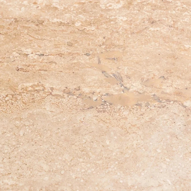 High Inquiry Cream Natural Travertine Coffee Table Wide Flat Drum Shape Solid Integrated Stone Modern Lounge Plinth - Image 6