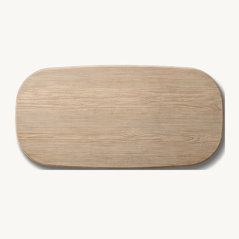 Dream Home Solid Oak Dining Table Monolithic Flared Pedestal Base Organic Rectangle Top Wabi Sabi Home Dining Furniture - Image 3