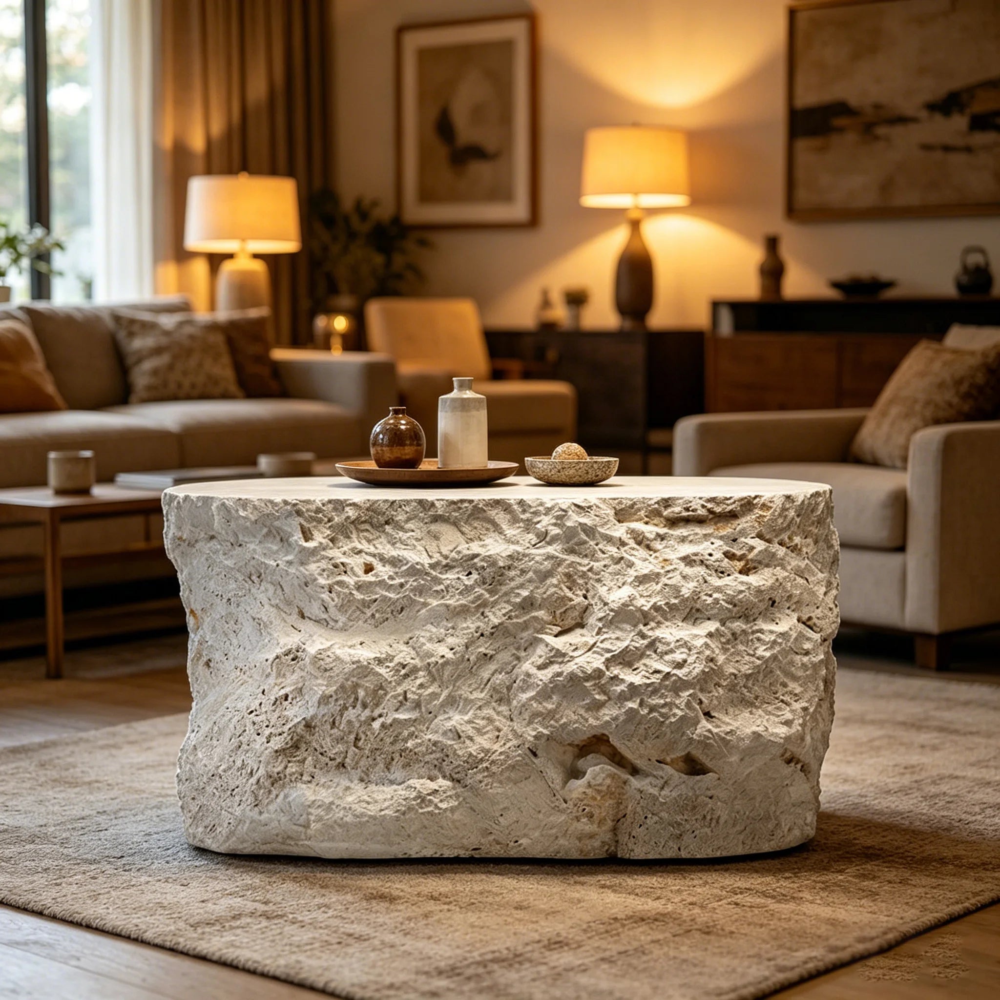 Custom Luxury Natural Console Table Raw Stone Rough Edge Design Smooth Top Minimalist Entry Table for Villa Hotel Lobby - Image 6