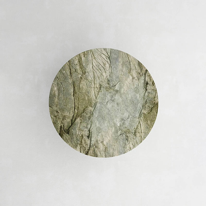Whole Carved Basin Stone Tea Table Solid Bowl Vessel Silhouette Organic Branch Green Vein Minimalist Modern Sofa Coffee Table - Image 2