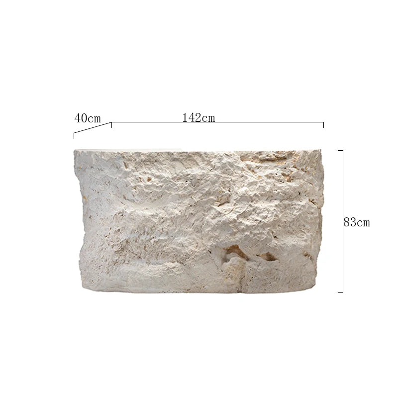 Custom Luxury Natural Console Table Raw Stone Rough Edge Design Smooth Top Minimalist Entry Table for Villa Hotel Lobby - Image 5
