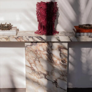 Dream Home Luxury Marble Console Table Unique T Structure Floating Long Top Natural Stone Hallway Entryway Accent Furniture