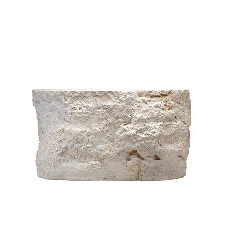 Custom Luxury Natural Console Table Raw Stone Rough Edge Design Smooth Top Minimalist Entry Table for Villa Hotel Lobby - Image 4
