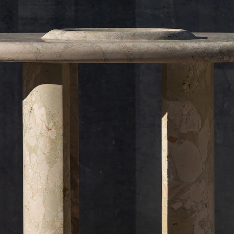 Dream Home Artistic Marble Console Table Unique Center Hole Sculptural Irregular Natural Stone Table for Modern Home Decor - Image 3