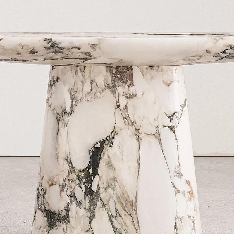 Dream Home Natural Pattern Marble Console Table Elongated Oval Slab Top Taper Stone Stand Modern Hall Entrance Decor Furniture - Image 5