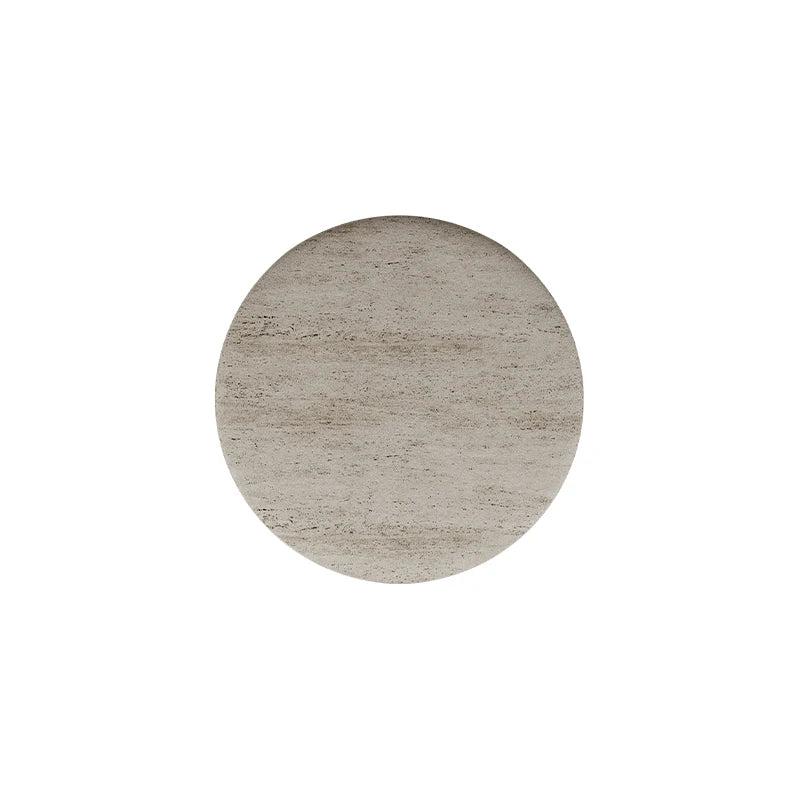 Dream Home Contract Grade Arch Hollow Three Leg Coffee Table Solid Beige Travertine Smooth Rounded Oval Villa Living Stone Table - Image 4