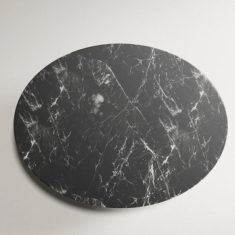 High Gloss Marble Coffee Table Round Floating Top Bowl Structure Handcrafted Stone Center Coffee Table Dream Home - Image 4