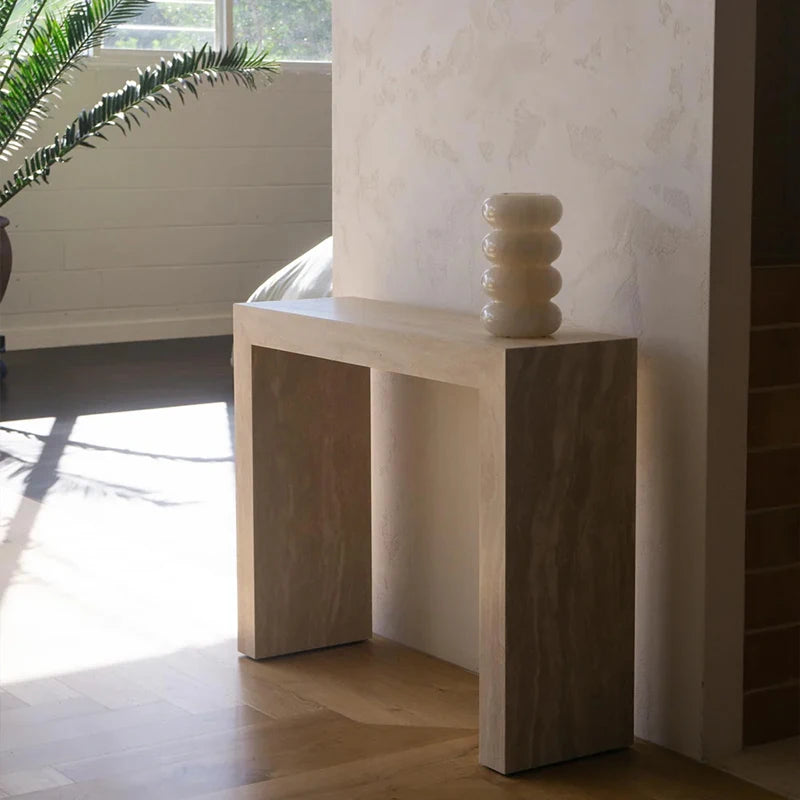 Dream Home Calacatta Viola Marble Console Table Integrated U Shaped Modern Entryway Hallway Accent Table - Image 7